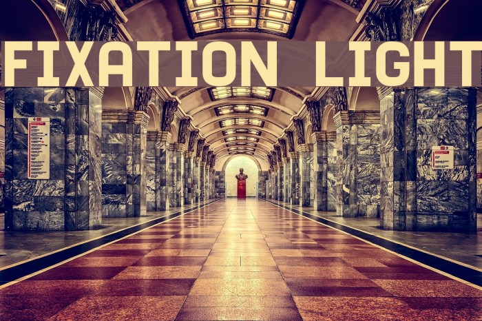 Fixation Light Font examples