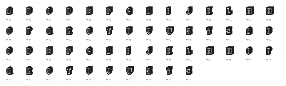 Fixed Filled Regular Character Map