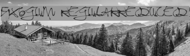 Fixogum-Regularreduced Font examples