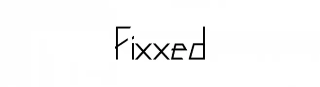 Fixxed  Frei Schriftart Herunterladen