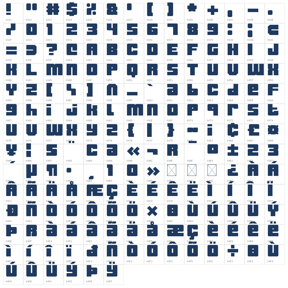 Fizzy Soda Regular Character Map