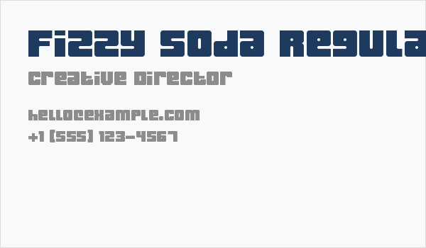 Fizzy Soda Regular Business Card