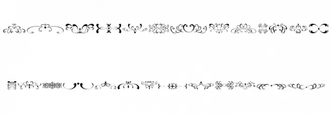 filigrees and ornaments ST 字体 大写