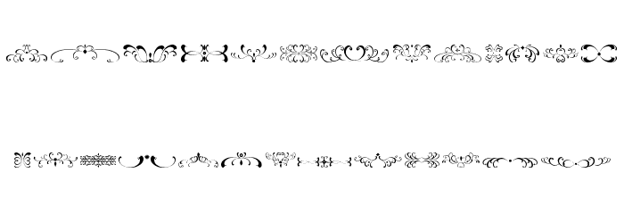 filigrees and ornaments ST Font LOWERCASE