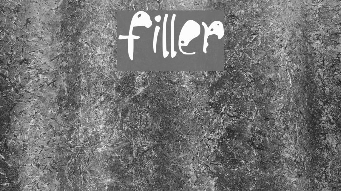 filler_ Font examples