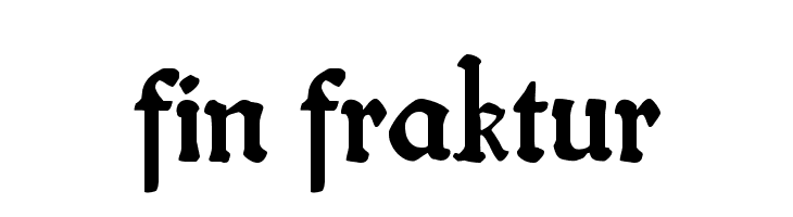 fin fraktur Font