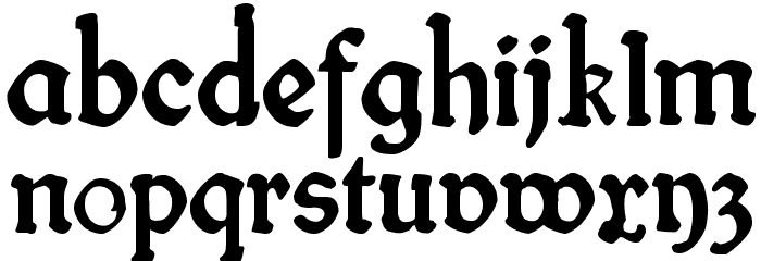 fin fraktur Font LOWERCASE