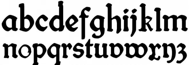 fin fraktur Font LOWERCASE