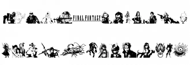 final fantasy elements Schriftart Kleinbuchstaben