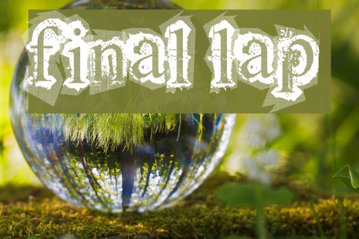 final lap Font examples