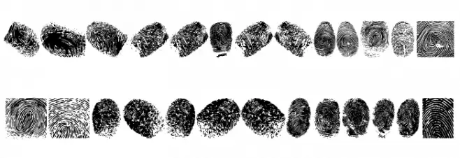 finger print tfb Caratteri MAIUSCOLE