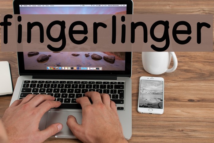 fingerlinger Font examples