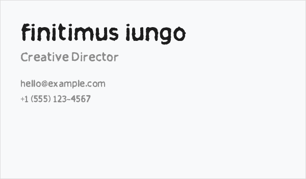 finitimus iungo Business Card