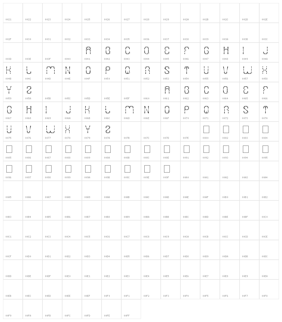firework Character Map