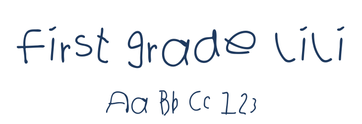 first grade lili Font Preview