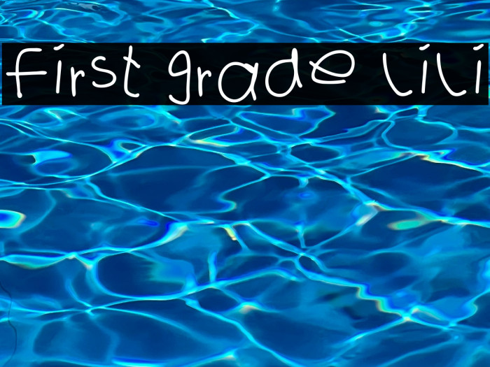 first grade lili Example 3