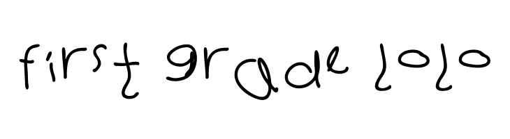 first grade lolo  Frei Schriftart Herunterladen