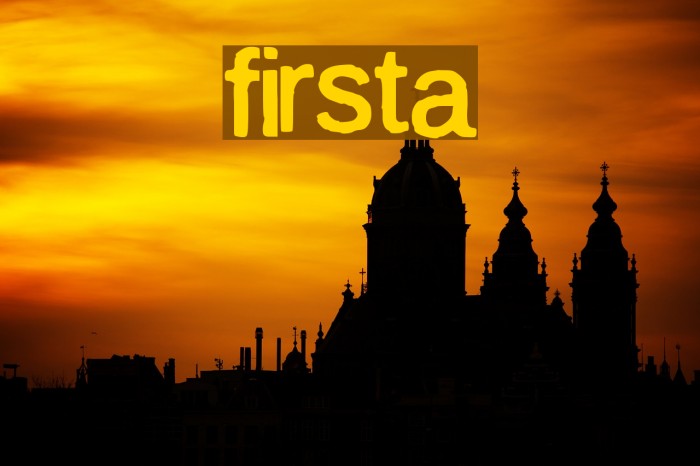 firsta Font examples