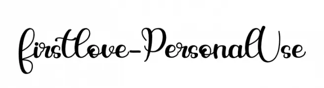 firstlove - Personal Use  Frei Schriftart Herunterladen