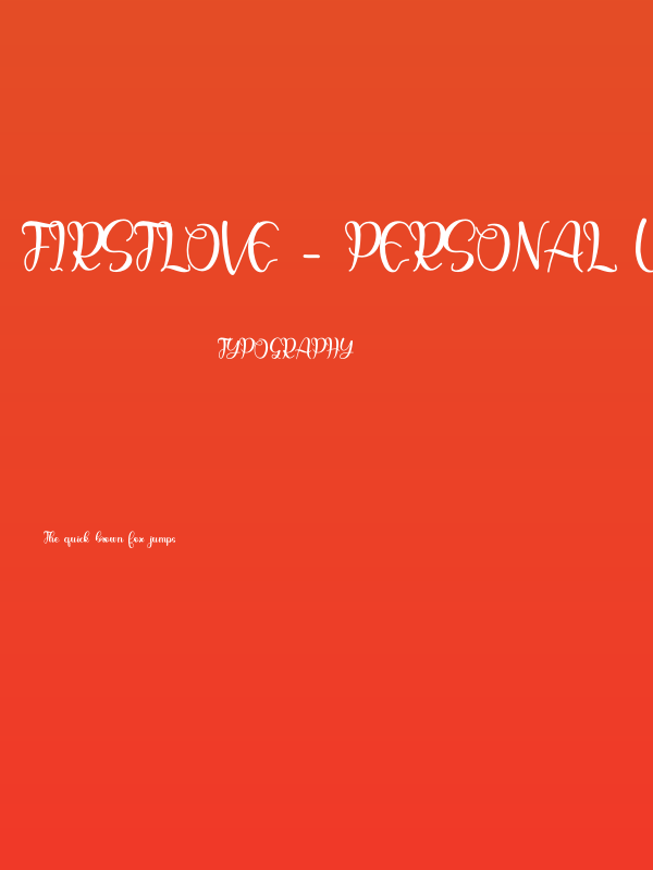 firstlove - Personal Use Poster