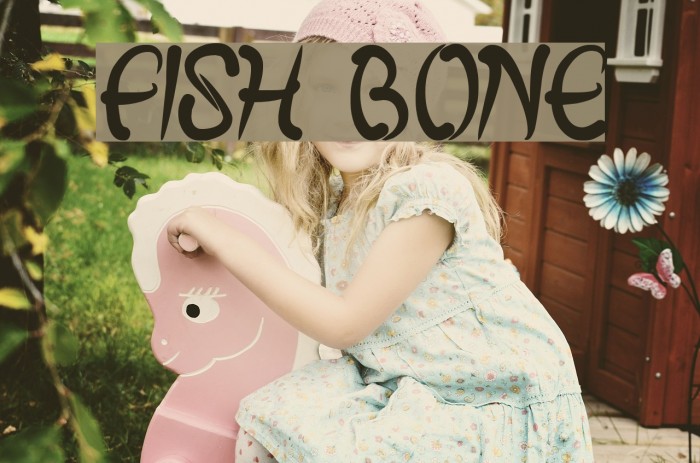 fish bone Font examples