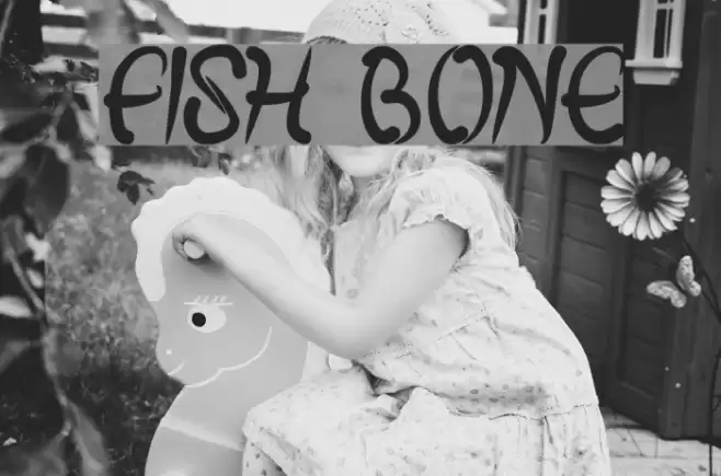 fish bone Font examples