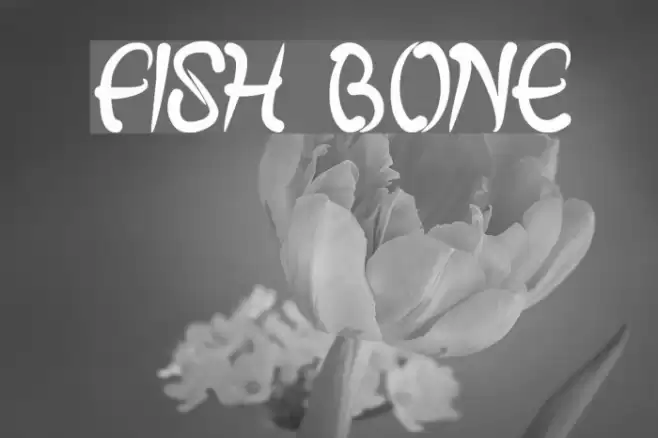 fish bone Font examples
