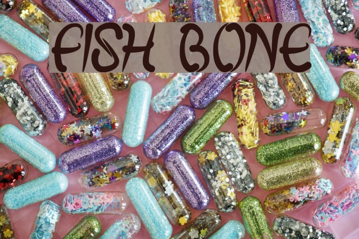 fish bone Font examples