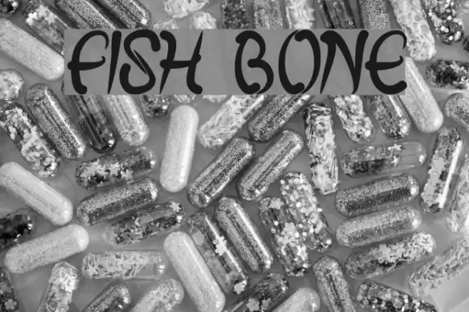 fish bone Font examples