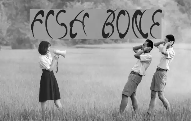 fish bone Font examples