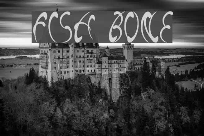 fish bone Font examples