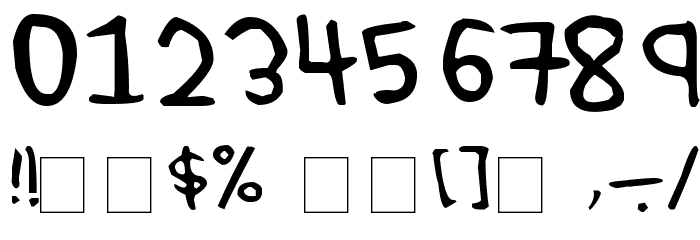 fisrtt Font OTHER CHARS