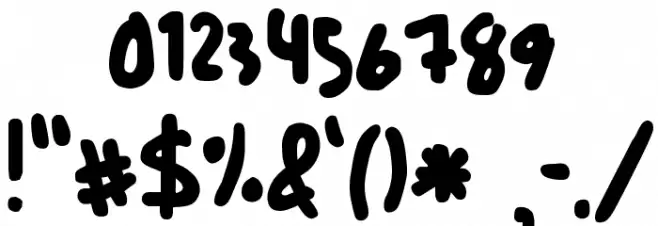 five cents Font OTHER CHARS