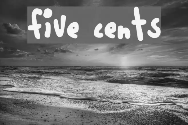 five cents Font examples
