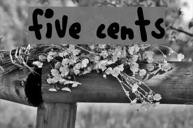 five cents Font examples