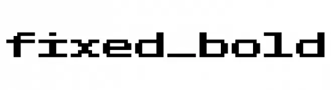 fixed_bold  Free Fonts Download