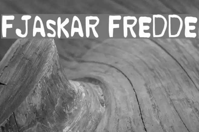 Fjaskar Fredde Font examples
