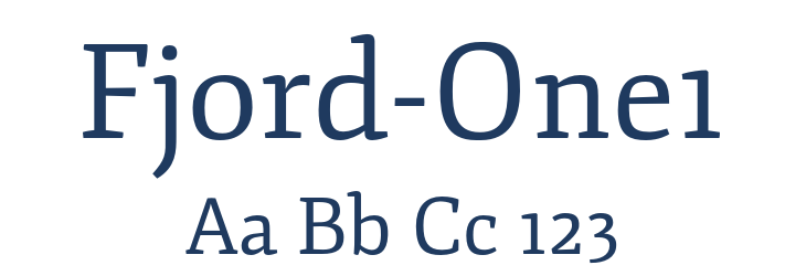 Fjord-One1 Font Preview