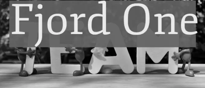 Fjord One Font examples