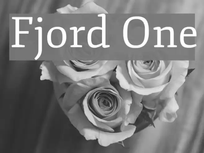 Fjord One Font examples