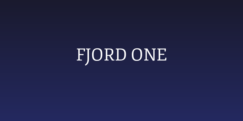 Fjord One Social Header