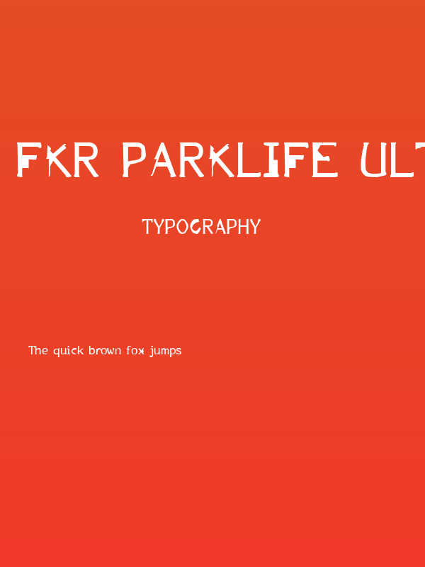 FKR ParkLife UltraBold Poster