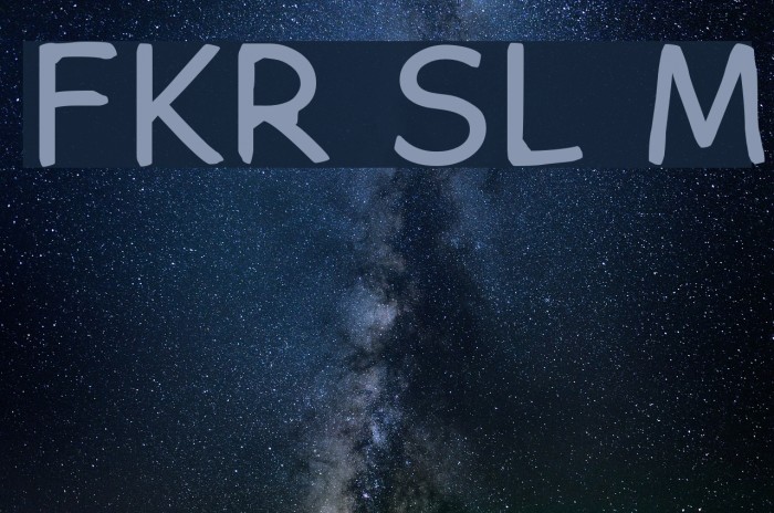 FKR SlurrLife Medium Font examples