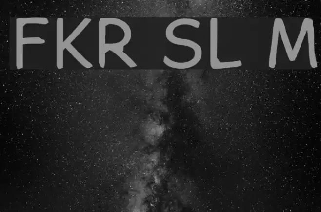 FKR SlurrLife Medium Font examples