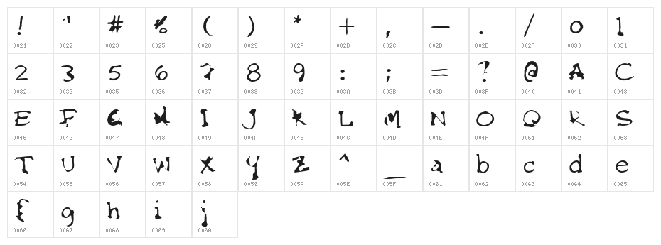 FKR StarLife SemiBold Character Map