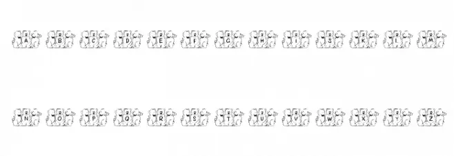 FL Beary Good Friends Font UPPERCASE