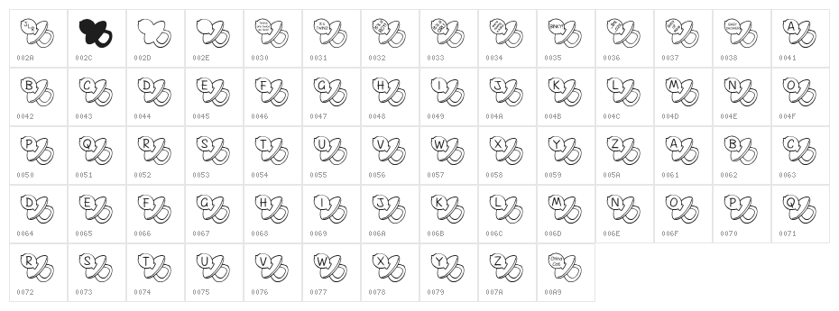FL Binky Character Map
