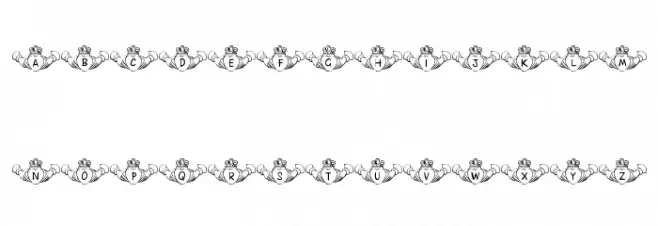 FL Claddagh फ़ॉन्ट अपरकेस