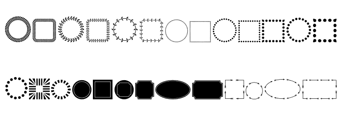 FL Fancy Frames Font LOWERCASE
