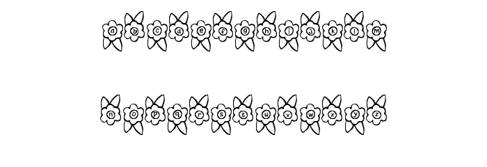 FL Heart Dark Font LOWERCASE